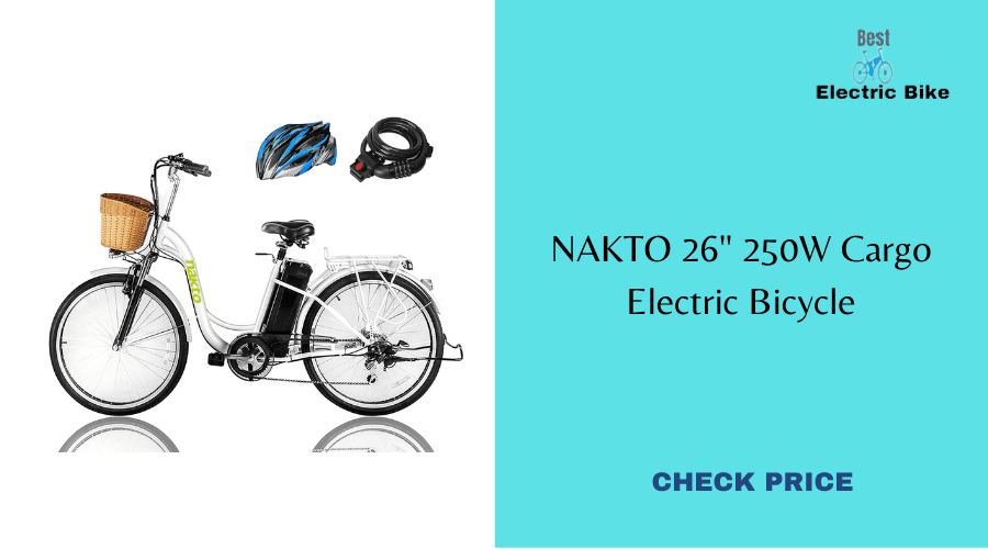 NAKTO 26” 250W Cargo Electric Bicycle